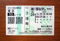 緑風ステークス2013的中