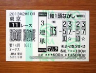 優駿牝馬オークス2013的中 優駿牝馬オークス2013的中