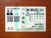 ２回１０日東京１０レース的中