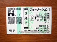 3回4日阪神6レース的中