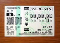 東京ジャンプS2013的中 東京ジャンプS2013的中