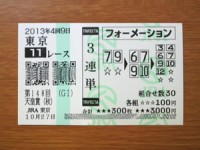 天皇賞(秋)2013的中 天皇賞(秋)2013的中