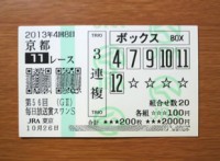 スワンS2013的中 スワンS2013的中