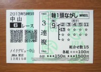 5回6日中山6レース的中