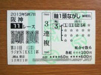 ラジオNIKKEI杯2歳S2013的中 ラジオNIKKEI杯2歳S2013的中