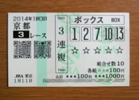 2014年1回3日京都3レース的中