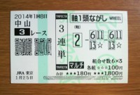 2014年1回8日中山3レース的中