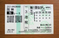 2014年2回4日阪神5レース的中
