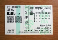 2014年1回5日福島8レース的中