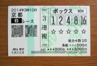 2014年3回10日京都6レース