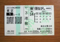 2014年2回9日東京1レース