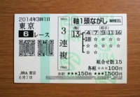 2014年3回1日東京6レース