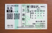201423福島12レース的中/競馬予想無料
