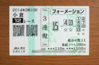 2014年2回10日小倉12レース/競馬予想無料