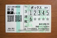 2014年3回3日新潟7レース的中/競馬予想無料