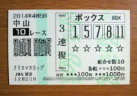 クリスマスC2014的中/競馬予想無料