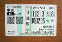 2015年2回3日中山8レース的中/競馬予想無料