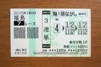 2015年1回3日福島7レース的中/競馬予想無料