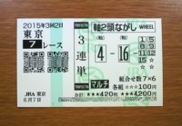 2015年3回2日東京7レース的中/競馬予想無料