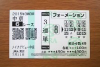 2015年3回3日中京6レース的中/競馬予想無料