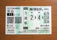 スプリンターズＳ2015的中/競馬予想無料プロ