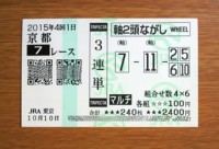 2015年4回1日京都7レース的中/競馬予想無料プロ