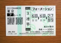 2015年4回2日東京7レース的中/競馬予想無料プロ