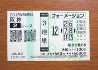 2015年5回5日阪神２レース的中/競馬予想無料