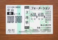 2016年1回6日中山8レース的中/競馬予想無料プロ