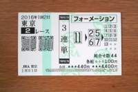 2016年1回2日東京2レース的中/競馬予想無料