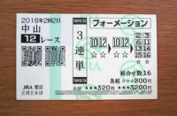 2016年2回2日中山12レース的中/競馬予想無料プロ