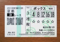 2016年3回10日京都3レース的中/競馬予想無料