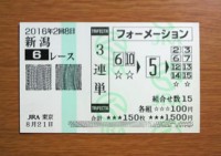 2016年2回8日新潟6レース的中/競馬予想無料