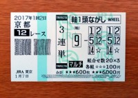 2017年1回2日京都12レース的中/競馬予想無料