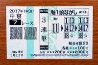 2017年1回3日中京7レース的中/競馬予想無料