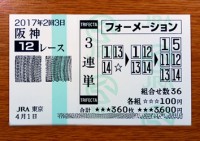 2017年2回3日阪神12レース的中/競馬予想無料