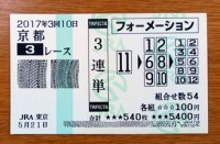 2017年3回1日0京都3レース的中/競馬予想無料