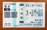 2017年3回6日東京12レース的中/競馬予想無料