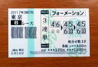 2017年3回7日東京6レース的中/競馬予想無料