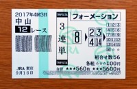 2017年4回3日中山12レース的中/競馬予想無料