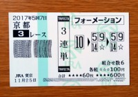 2017年5回7日京都3レース的中/競馬予想無料