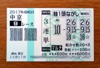 2017年4回6日中京9レース的中/競馬予想無料