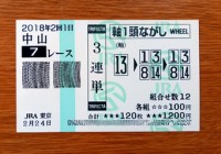 2018年2回1日中山7レース的中/競馬予想無料