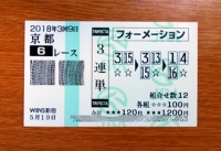 2018年3回9日京都6レース的中/競馬予想無料
