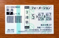 2018年2回6日新潟7レース的中/競馬予想無料