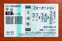 2019年2回7日中山12レース的中/競馬予想無料