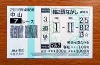 2019年4回8日中山7レース的中/競馬予想無料