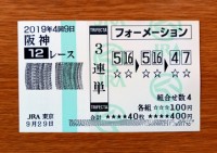2019年4回9日阪神12レース的中/競馬予想無料