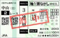 2020年2回1日中山2レース的中/競馬予想無料