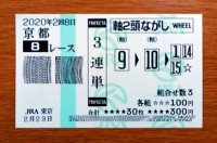 2020年2回8日京都8レース的中/競馬予想無料
